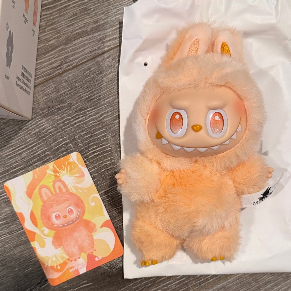 POP MART Big Into Energy Plush - HAPPINESS - Cute Bunny Monster Accessory